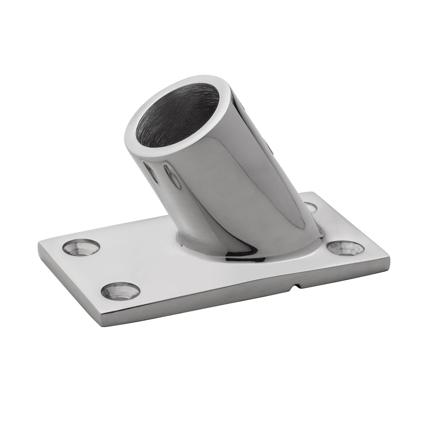 Chrome Plated Zinc 60° Rectangular Base Rail Fitting