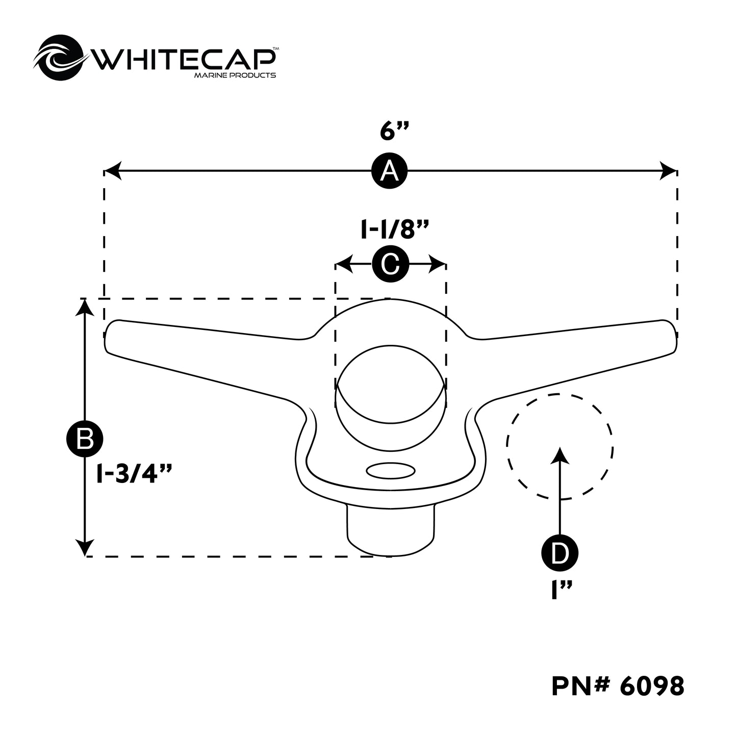 6" Lift Ring/Cleat