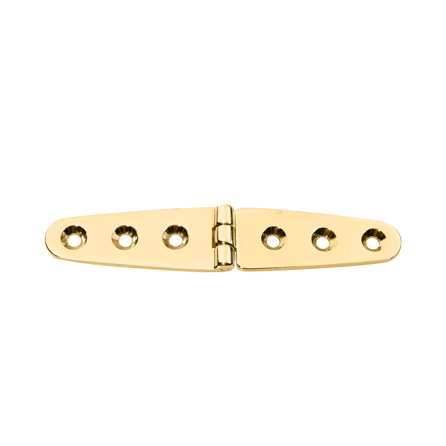 6" Polished Brass Strap Hinges