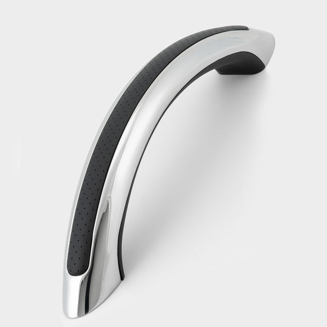 9" Stainless Steel Grab Handle with UV Resistant Black Vinyl Inlay