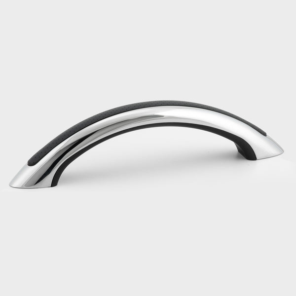 9" Stainless Steel Grab Handle with UV Resistant Black Vinyl Inlay